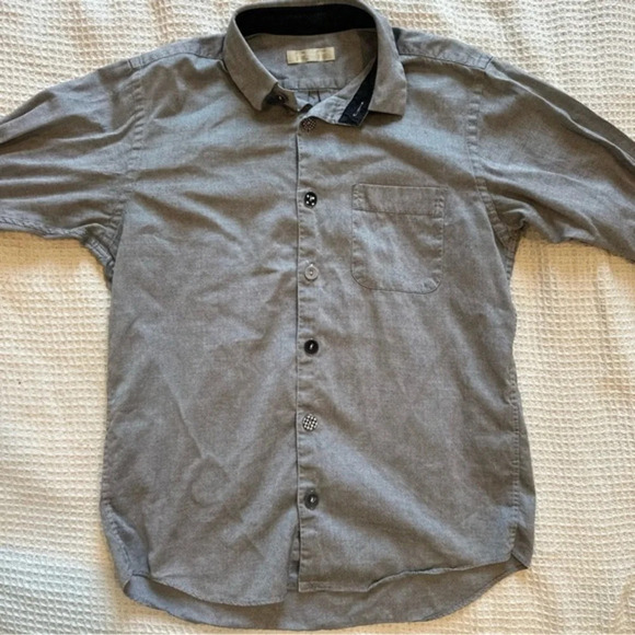 Morikage Shirt Kyoto button down dark blue with button patterns - Picture 8 of 9